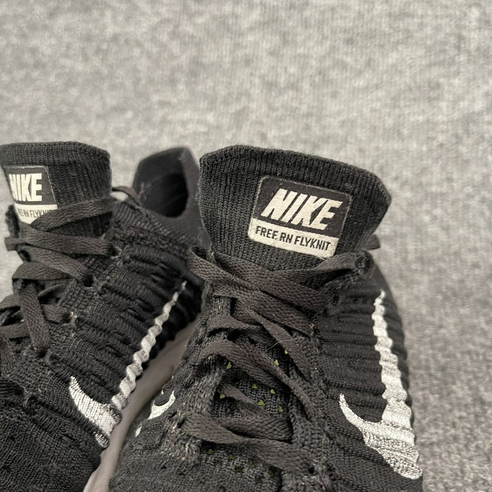 Nike Free RN Flyknit Shoes Women Sz 7.5 Black - Picture 3 of 12